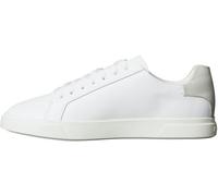 Calvin Klein Damen Cupsole Sneaker Low Moire aus Leder, Weiß (Bright White/Crystal Grey), 37
