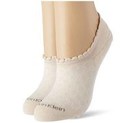 Calvin Klein Damen Diamond Open Work High Cut Footie Socken (2er Pack)