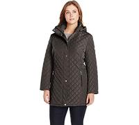 Calvin Klein Damen Diamond Quilted Hooded Jacket Steppjacke, Mittelschweres Schwarz, 0X