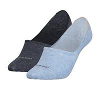 Calvin Klein Footie Mid Cut Damen Socken himmelblau/dunkelgrau (2er-Pack) - 39-42