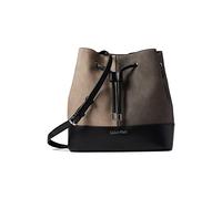 Calvin Klein Damen Gabrianna Novelty Bucket Shoulder Bag Eimer, Graue Kombination