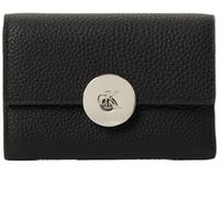 Calvin Klein Damen Geldbörse Round Pebble Trifold aus Leder, Schwarz (Black), Einheitsgröße