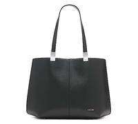 Calvin Klein Damen Geometric Tote Bag - Vegan Leather, Monogram, 3 Pockets Geometrische Tragetasche aus Granit