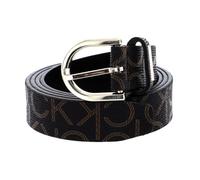 Calvin Klein Damen Gürtel Ck Must Round Belt 2.5 cm Mono Kunstledergürtel, Braun (Brown Mono), 85 cm