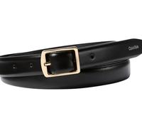 Ledergürtel CALVIN KLEIN JEANS "CLASSIC SQUARE BUCKLE BELT 20MM", Damen, Gr. 85, schwarz, Rindsleder, unifarben, casual, Gürtel, Größenverstellbar (65339643-85) schwarz