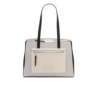 Calvin Klein Damen Hadley Tote Bag - 2 in 1, veganes Leder, 5 Taschen, Schwarz/Cherub White/Dove, Einheitsgröße