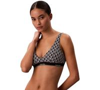 Calvin Klein Damen Halter Bralette Lv00q61207 Badeoberteil, Black (20242 ICON Cotton Emblem W Black), M