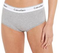 Calvin Klein Damen Hipster Boyshort aus Baumwolle mit Stretch, Grau (Grey Heather), M