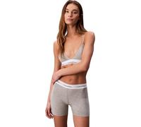 Calvin Klein Damen Hipster Boyshort Boxer Brief mit Logobund, Grau (Grey Heather), S
