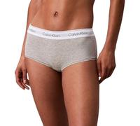 Calvin Klein Damen Hipster Boyshort mit Logobund, Grau (Grey Heather), XL