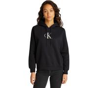 Calvin Klein Damen Hoodie Gradient mit Tunnelzug, Schwarz (Ck Black), XL