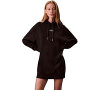 Calvin Klein Damen Hoodie Kleid Premium Terry Lang, Schwarz (Black), XXL