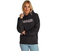 Calvin Klein Damen Hoodie Varsity aus Baumwolle, Schwarz (Ck Black), XS
