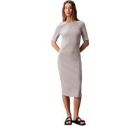 Calvin Klein Damen Hs 1x1 Refined Cotton Rib Midi D Lv047d217g Kleider