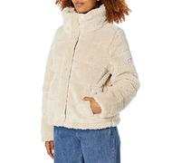 Calvin Klein Damen Jacket Faux Sherpa Mantel, Beige, XXL