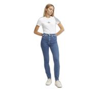 Skinny-fit-Jeans CALVIN KLEIN JEANS "HIGH RISE SKINNY", Damen, Gr. 25, Länge 30, blau (denim medium), Denim/Jeans, Obermaterial: 94% Baumwolle, 4% Elastomultiester, 2% Elasthan, unifarben, feminin, sk