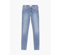 Skinny-fit-Jeans CALVIN KLEIN JEANS "MID RISE SKINNY", Damen, Gr. 27, Länge 30, blau (denim light), Denim/Jeans, Obermaterial: 98% Baumwolle, 2% Elasthan, unifarben, feminin, skinny fit lang, Jeans, 5