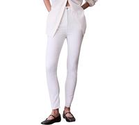 Skinny-fit-Jeans CALVIN KLEIN JEANS "HGH RS SKNNY ANKL JN", Damen, Gr. 30, N-Gr, chalk weiß, Denim/Jeans, Obermaterial: 72% Baumwolle, 18% Lyocell, 10% Elasthan, unifarben, feminin, lang, Jeans, Mit G