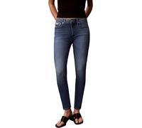 Skinny-fit-Jeans CALVIN KLEIN JEANS "MID RISE SKINNY INDIGO STATION", Damen, Gr. 28, Länge 32, indigo station, Denim/Jeans, Obermaterial: 80% Baumwolle, 12% Polyester, 6% Elastomultiester, 2% Elasthan