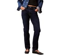 Skinny-fit-Jeans CALVIN KLEIN JEANS "MID RISE SLIM", Damen, Gr. 29, Länge 32, blau orbit, Denim/Jeans, Obermaterial: 98% Baumwolle, 2% Elasthan, unifarben, feminin, skinny fit lang, Jeans, Mit Gürtels