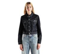 Calvin Klein Damen Jeansjacke 90'S Denim Jacket Cropped Fit, Blau (Denim Rinse), L