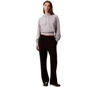 Sweathose CALVIN KLEIN JEANS, Damen, Gr. M (40), N-Gr, schwarz, Sweatware, Obermaterial: 86% Baumwolle, 14% Polyester, unifarben, gerade lang, Hosen Sweathose, elastischer Bund, gerade Passform, Bundf