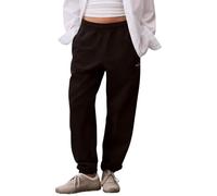 Sweathose CALVIN KLEIN JEANS "MONOLOGO FRENCH TERRY JOGGER", Damen, Gr. XS (36), N-Gr, schwarz, Jersey, Obermaterial: 86% Baumwolle, 14% Polyester, unifarben, bequem lang, Hosen Sweathose (96327833-XS