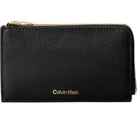 Calvin Klein Damen Kartenetui Logo Cardcase mit Reißverschluss, Schwarz (Black/Toasted Coconut), Einheitsgröße