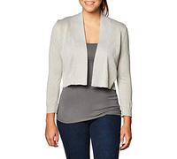 Calvin Klein Damen Langärmeliger Cardigan Kurzer Pullover, Silberner Lurex-Strick, Klein