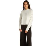 Calvin Klein Damen Langarmshirt Loose Tee Oversized Fit, Weiß (Ivory), XXL