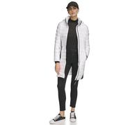 Calvin Klein Damen Long Light-Weight Puffer Jacket Daunenmantel, Leichtes, glänzendes Weiß, L