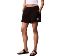 Sweatshorts CALVIN KLEIN JEANS "A - FRNCH TRRY BDG L", Damen, Gr. L (42), N-Gr, schwarz, Sweatware, Obermaterial: 100% Baumwolle, unifarben, gerade kurz, Hosen Sweatshorts, Mit elastischem Bund (92301