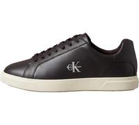 Sneaker CALVIN KLEIN "LOW PROF CUPSOLE LTH", Damen, Gr. 40, braun (fudge, marshmallow), Leder, Lederimitat, unifarben, Basic, Schuhe Sneaker, Schnürschuh, Halbschuh mit Schaftrandpolsterung (41883560-