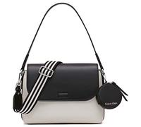 Calvin Klein Damen Millie Klappe 2-in-1 Umhängetasche, Cherub weiß/schwarz