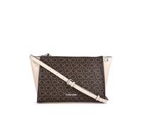 Calvin Klein Damen Millie Novelty Rucksack Reyna Crossbody, Braun/Khaki/Pilz-Logo