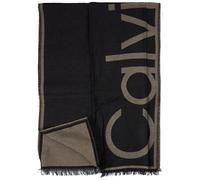 Calvin Klein Damen Oversized Logo Lw Jacquard Stole Lv04F8066G Schals, Black (Black/Desert Taupe), Einheitsgröße