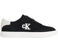 Plateausneaker CALVIN KLEIN "LOW PRO CUPS WT SUEDE MG", Herren, Gr. 41, schwarz, weiß, Veloursleder, unifarben mit Farbeinsatz, Schuhe Plateausneaker, Halbschuh, Schnürschuh, Freizeitsneaker mit seitl