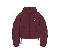 Steppjacke CALVIN KLEIN JEANS "ESSENTIAL MIDWEIGHT PUFFER JACKE", Damen, Gr. S (38), tawny port, Web, Obermaterial: 100% Polyamid, regular fit normal, Rundhals, eingesetzt gerader Abschluss, Jacken, M