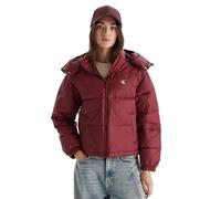 Steppjacke CALVIN KLEIN JEANS "ESSENTIAL MIDWEIGHT PUFFER JACKE", Damen, Gr. XL (44), tawny port, Web, Obermaterial: 100% Polyamid, regular fit normal, Rundhals, eingesetzt gerader Abschluss, Jacken,