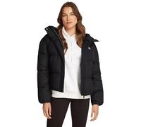 Calvin Klein Damen Pufferjacke Short Hooded Puffer mit Kapuze, Schwarz (Ck Black), XL