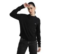 Strickpullover CALVIN KLEIN JEANS "CK EMBRO BADGE SWEATER" Gr. XXL (44), schwarz (ck black) Damen Pullover Rollkragenpullover (73674146-XXL)