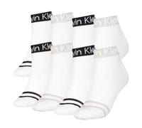 Calvin Klein Damen Quarter Socken, 8er Pack - Logo Welt Zoey ECOM, One Size Weiß 37-41