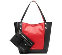 Calvin Klein Damen Quinn North/South Tragetasche, Mohnblume/schwarz