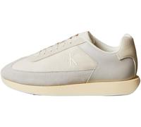 Calvin Klein Damen Retro Runner Lace Up Wingt Mix Yw0yw02061 Low-Top, Beige Dk Ecru Pearl Grey Marshmallow, 39 EU
