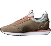 Slip-On Sneaker CALVIN KLEIN JEANS "RETRO RUNNER SOCK LACEUP MIX MAT", Damen, Gr. 39, taupe, altrosa, grau, Textil, Veloursleder, kontrastfarbene Details, Schuhe, Schlupfschuh, Freizeitsneaker, Halbsc