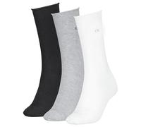 Socken CALVIN KLEIN "CK WOMEN SOCK ROLLTOP", Damen, Gr. 35-38, weiß, light grau melange, schwarz, Baumwollmischung, normal, Socken Socken, mit kleinem Rollbund, Cotton-Mix (11548512-35) weiß, light gr