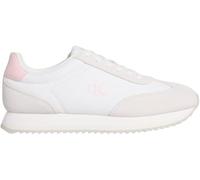 Calvin Klein Damen Runner Laceup Mg Nylon Mix Yw0yw01828 Low Top, White (Bright White/Sweet Pink), 40 EU