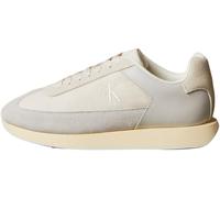Calvin Klein Damen Runner Sneaker Retro Laceup Mix zum Schnüren, Grau (Dk Ecru/Pearl Grey/Marshmallow), 38
