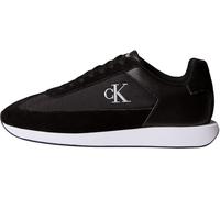 Calvin Klein Damen Runner Sneaker Retro Laceup Mix zum Schnüren, Schwarz (Black/Bright White), 36