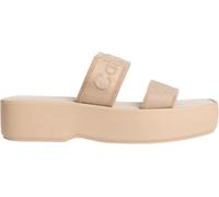 Calvin Klein Damen Sandalen Flatform Webbing mit Riemen, Beige (Nomad), 39